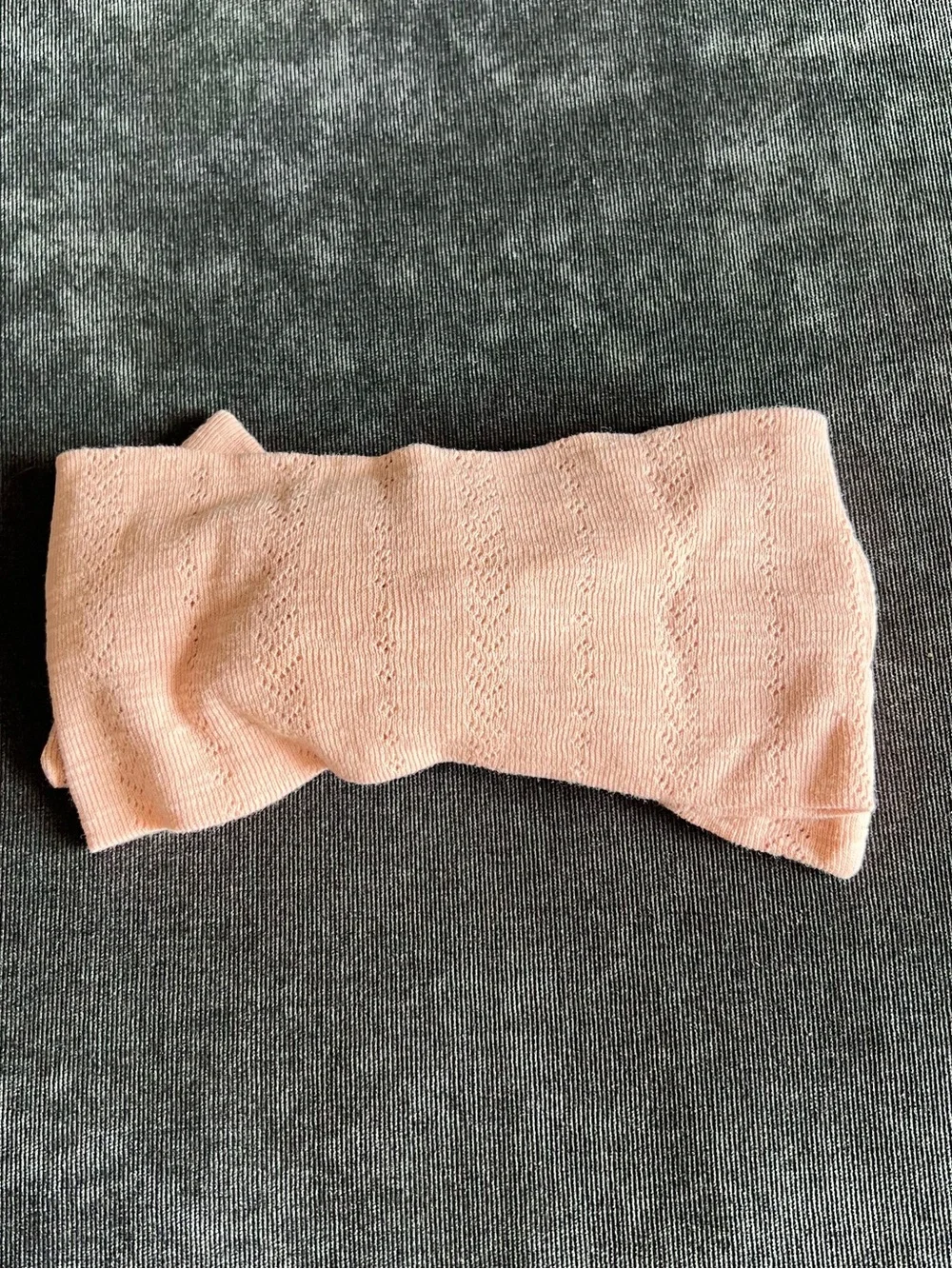 Blush Pointelle Knotted Headband
